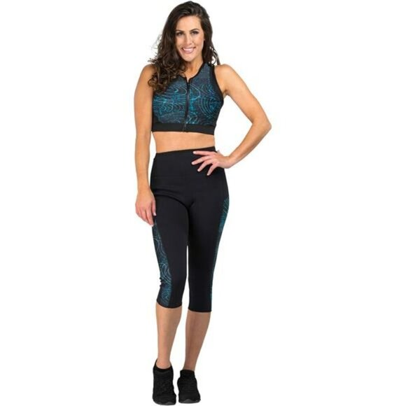 Delfin Spa Neoprene Sauna Workout Capris Tummy Control Cellulite Slimming - Picture 4 of 6